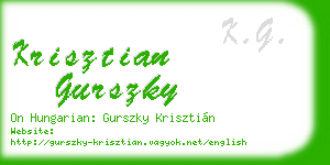krisztian gurszky business card